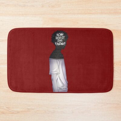 Scribble How Does She Know Bath Mat