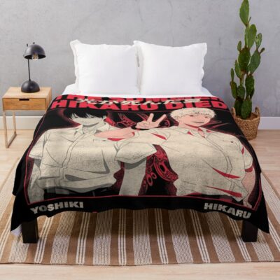 Yoshiki And Hikaru Kanji Anime Throw Blanket
